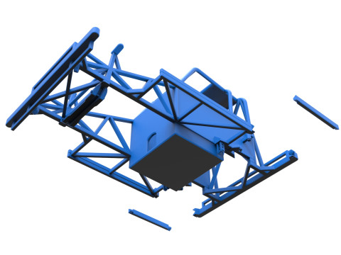 Frame of New Zealand Ministock car Version 2 Scale 1 to 25 3D Druckmodell
