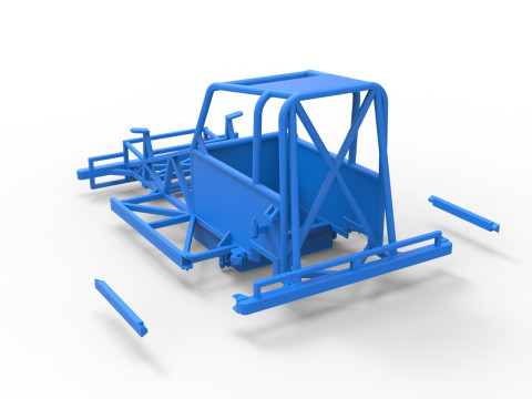 Frame of New Zealand Ministock car Version 2 Scale 1 to 25 3D Druckmodell