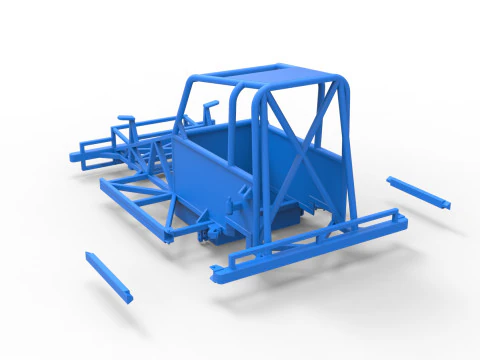 Frame of New Zealand Ministock car Version 2 Scale 1 to 25 3D Print Model