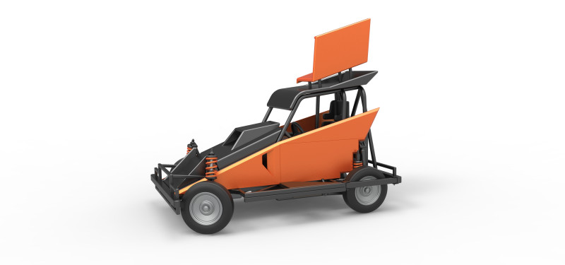 Nowozelandzki samochód Ministock podczas obracania wersji 2 w skali od 1 do 25 Model do druku 3D .c4d .max .obj .3ds .fbx .stl .blend