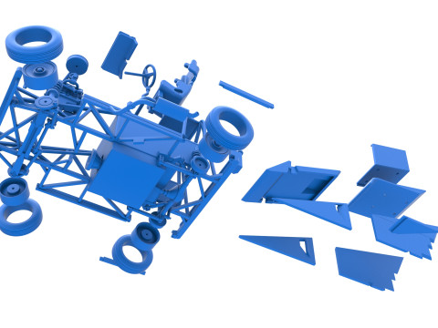 Nowozelandzki samochód Ministock podczas obracania wersji 2 w skali od 1 do 25 Model do druku 3D