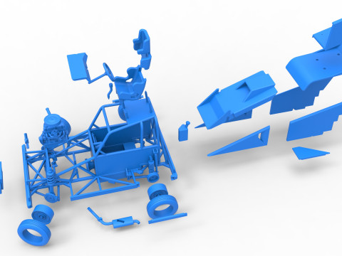 Nowozelandzki samochód Ministock podczas obracania wersji 2 w skali od 1 do 25 Model do druku 3D