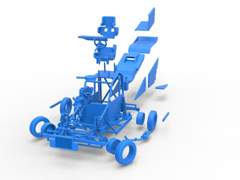 Nowozelandzki samochód Ministock podczas obracania wersji 2 w skali od 1 do 25 Model do druku 3D