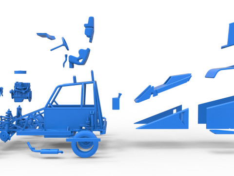 Nowozelandzki samochód Ministock podczas obracania wersji 2 w skali od 1 do 25 Model do druku 3D