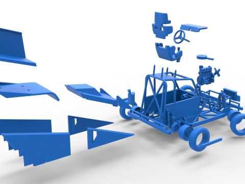 Nowozelandzki samochód Ministock podczas obracania wersji 2 w skali od 1 do 25 Model do druku 3D