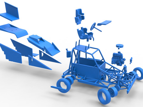 Nowozelandzki samochód Ministock podczas obracania wersji 2 w skali od 1 do 25 Model do druku 3D