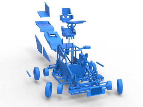 Nowozelandzki samochód Ministock podczas obracania wersji 2 w skali od 1 do 25 Model do druku 3D