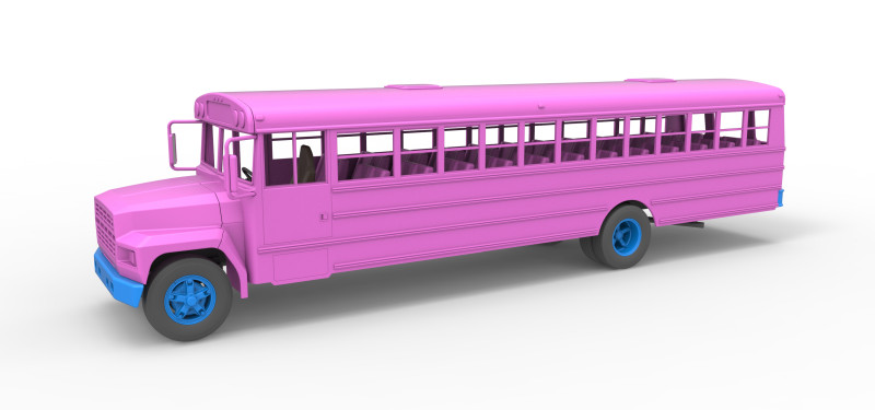 School bus for Figure 8 racing Version 2 Scale 1 to 25 3D प्रिंट मॉडल .c4d .max .obj .3ds .fbx .stl .blend