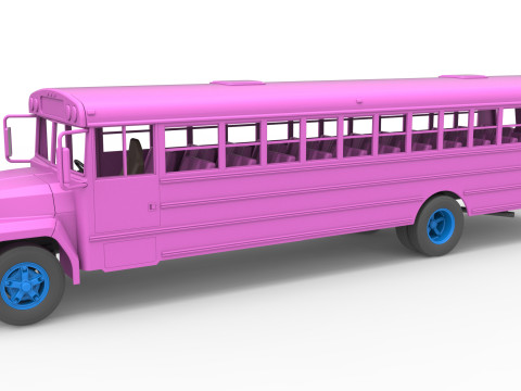 School bus for Figure 8 racing Version 2 Scale 1 to 25 3D printmodel