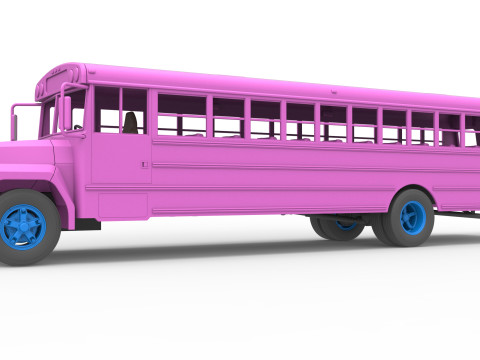 School bus for Figure 8 racing Version 2 Scale 1 to 25 3D प्रिंट मॉडल
