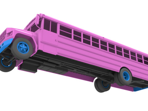 School bus for Figure 8 racing Version 2 Scale 1 to 25 3D प्रिंट मॉडल