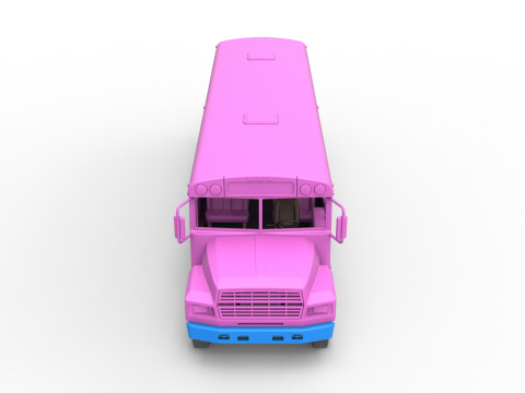 School bus for Figure 8 racing Version 2 Scale 1 to 25 3D प्रिंट मॉडल