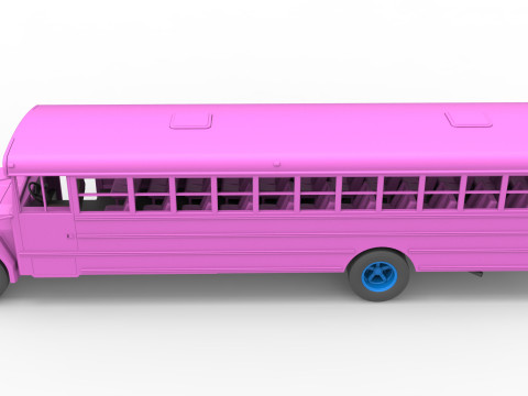School bus for Figure 8 racing Version 2 Scale 1 to 25 3D प्रिंट मॉडल