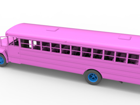 School bus for Figure 8 racing Version 2 Scale 1 to 25 3D प्रिंट मॉडल