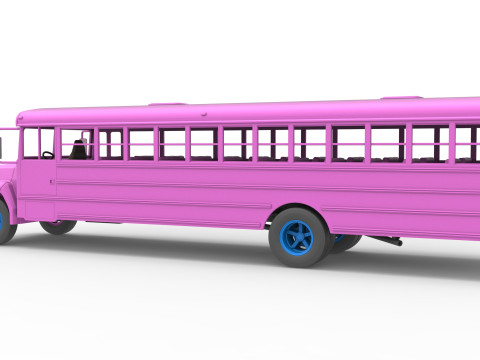 School bus for Figure 8 racing Version 2 Scale 1 to 25 3D प्रिंट मॉडल