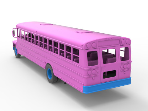 School bus for Figure 8 racing Version 2 Scale 1 to 25 3D प्रिंट मॉडल
