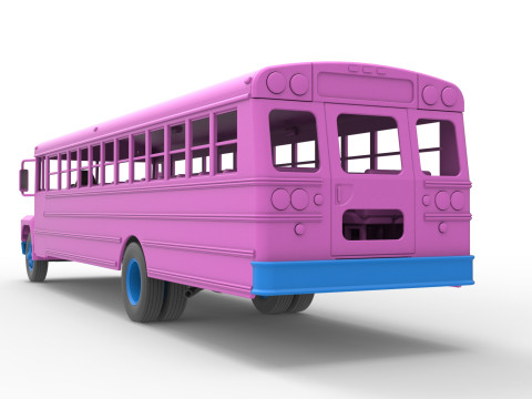School bus for Figure 8 racing Version 2 Scale 1 to 25 3D प्रिंट मॉडल