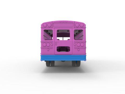 School bus for Figure 8 racing Version 2 Scale 1 to 25 3D प्रिंट मॉडल