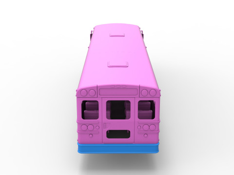 School bus for Figure 8 racing Version 2 Scale 1 to 25 3D प्रिंट मॉडल