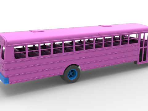 School bus for Figure 8 racing Version 2 Scale 1 to 25 3D प्रिंट मॉडल