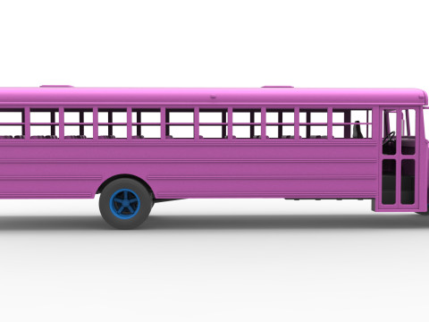 School bus for Figure 8 racing Version 2 Scale 1 to 25 3D प्रिंट मॉडल