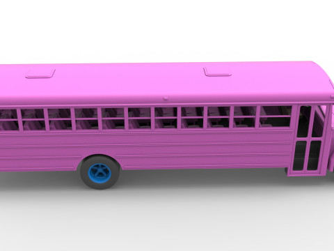 School bus for Figure 8 racing Version 2 Scale 1 to 25 3D प्रिंट मॉडल
