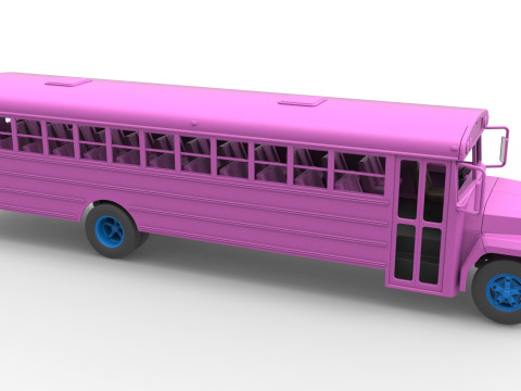 School bus for Figure 8 racing Version 2 Scale 1 to 25 3D प्रिंट मॉडल