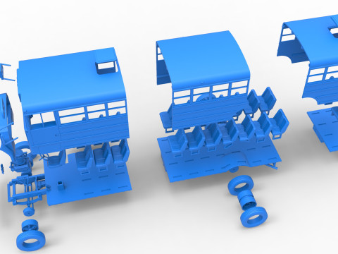 School bus for Figure 8 racing Version 2 Scale 1 to 25 3D प्रिंट मॉडल