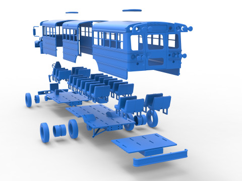 School bus for Figure 8 racing Version 2 Scale 1 to 25 3D प्रिंट मॉडल