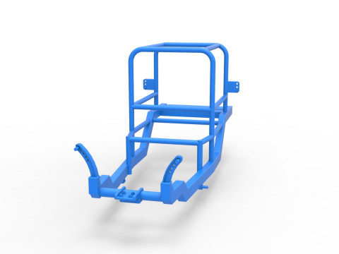 Кадр винтажного супермодифицированного серийного автомобиля, версия 2. Масштаб от 1 до 25. 3D Принт Модель