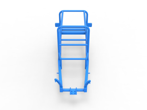 Кадр винтажного супермодифицированного серийного автомобиля, версия 2. Масштаб от 1 до 25. 3D Принт Модель