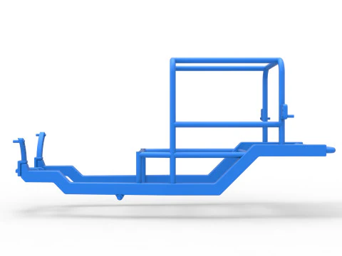 Frame of Vintage Supermodified stock car Version 2 Scale 1 to 25 3D Print Model