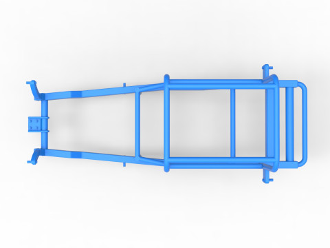 Кадр винтажного супермодифицированного серийного автомобиля, версия 2. Масштаб от 1 до 25. 3D Принт Модель