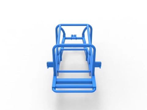 Frame of Vintage Supermodified stock car Version 2 Scale 1 to 25 3D Print Model
