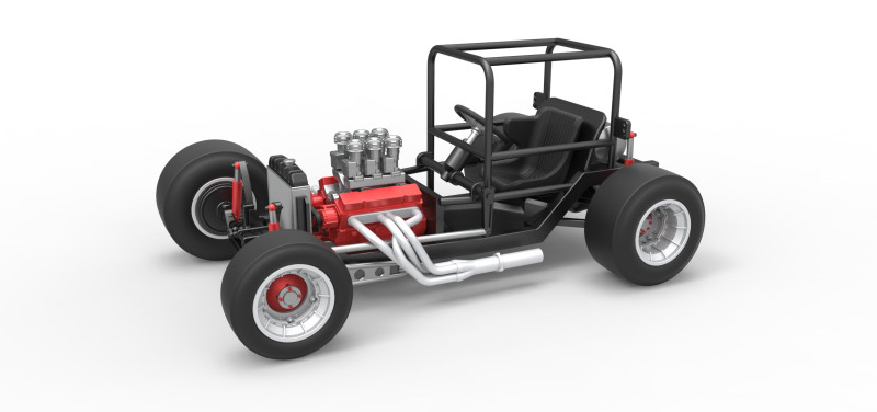 Vintage Supermodified stock car Base Version 2 Scale 1 to 25 Model Cetak 3D .c4d .max .obj .3ds .fbx .stl .blend 
