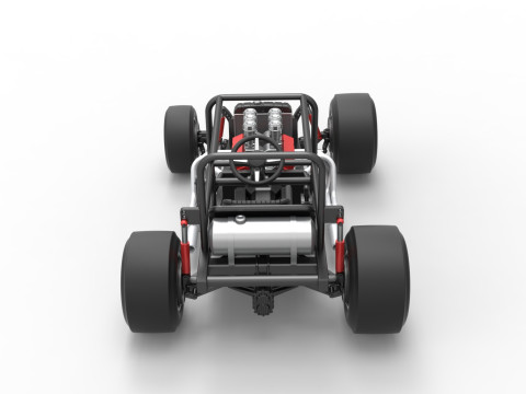 Vintage Supermodified stock car Base Version 2 Scale 1 to 25 Model Cetak 3D