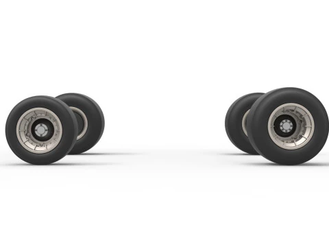 Wheel set of Vintage Asphalt Supermodified stock car V2 Scale 1 to 25 3D Print Model