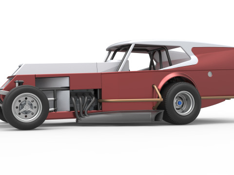 Vintage Dirt Modifiye stok araba Versiyon 5 Ölçek 1 - 25 3D Baskı Modeli