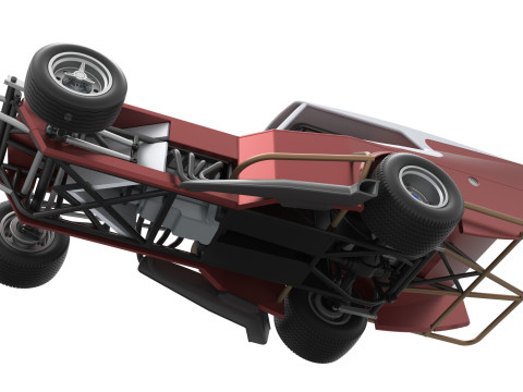 Vintage Dirt Modifiye stok araba Versiyon 5 Ölçek 1 - 25 3D Baskı Modeli