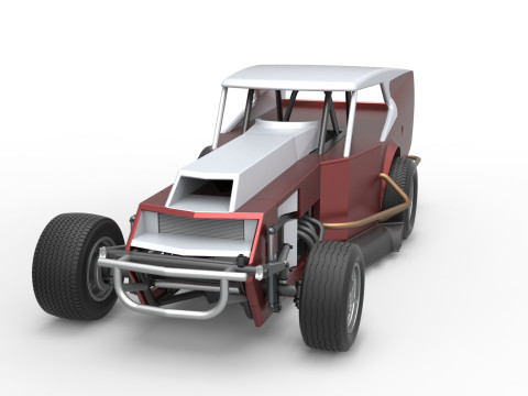 Vintage Dirt Modifiye stok araba Versiyon 5 Ölçek 1 - 25 3D Baskı Modeli