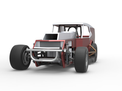 Vintage Dirt Modifiye stok araba Versiyon 5 Ölçek 1 - 25 3D Baskı Modeli