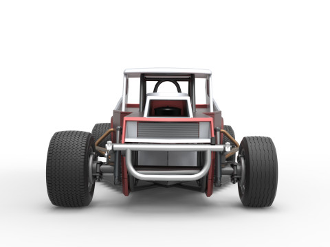 Vintage Dirt Modifiye stok araba Versiyon 5 Ölçek 1 - 25 3D Baskı Modeli