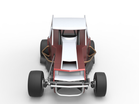 Vintage Dirt Modifiye stok araba Versiyon 5 Ölçek 1 - 25 3D Baskı Modeli