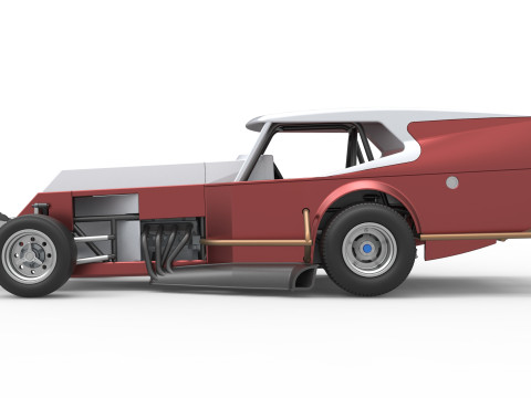 Vintage Dirt Modifiye stok araba Versiyon 5 Ölçek 1 - 25 3D Baskı Modeli