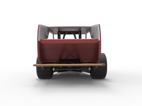 Vintage Dirt Modifiye stok araba Versiyon 5 Ölçek 1 - 25 3D Baskı Modeli