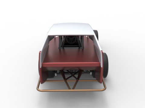 Vintage Dirt Modifiye stok araba Versiyon 5 Ölçek 1 - 25 3D Baskı Modeli