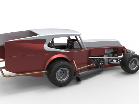 Vintage Dirt Modifiye stok araba Versiyon 5 Ölçek 1 - 25 3D Baskı Modeli