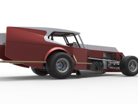 Vintage Dirt Modifiye stok araba Versiyon 5 Ölçek 1 - 25 3D Baskı Modeli