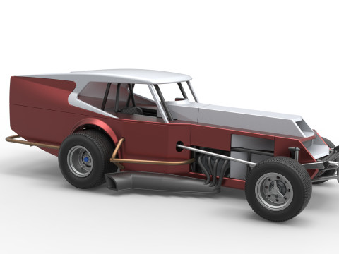 Vintage Dirt Modifiye stok araba Versiyon 5 Ölçek 1 - 25 3D Baskı Modeli