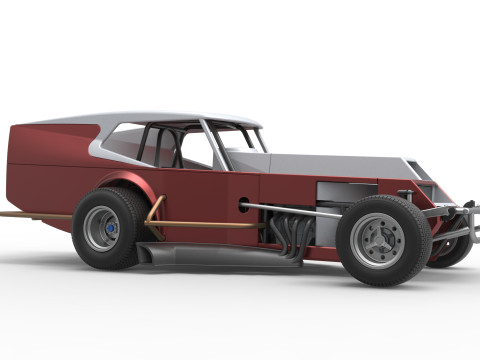 Vintage Dirt Modifiye stok araba Versiyon 5 Ölçek 1 - 25 3D Baskı Modeli